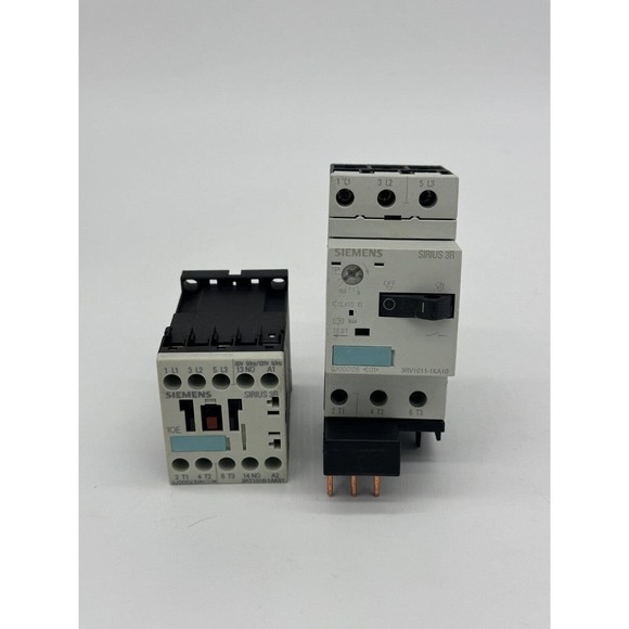 Siemens 3rv1011-1ka10 and Siemens 3rt1016-1ak61 Bundle Circuit Breakers - Picture 1 of 9